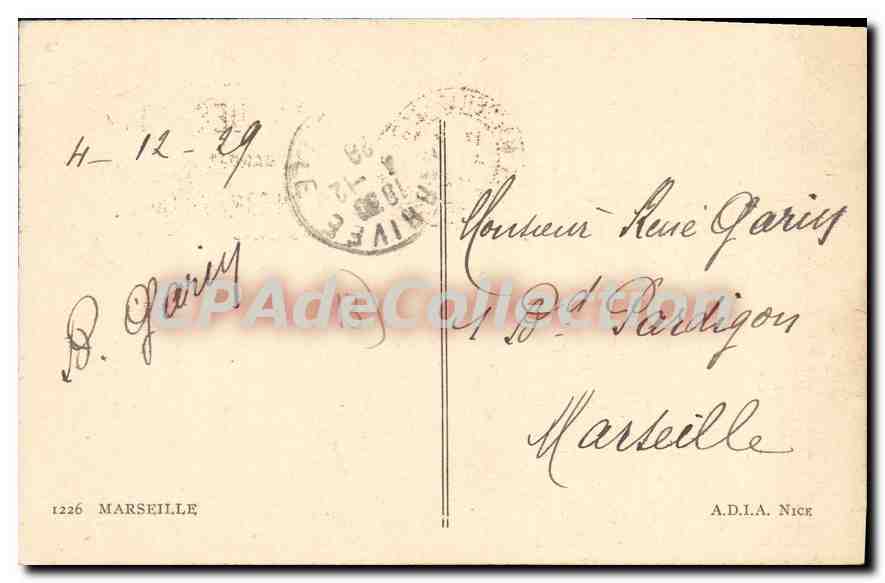 Pont du Port de Marseille — vue nocturne — éditeur inconnu, n° 1226 — Reverso