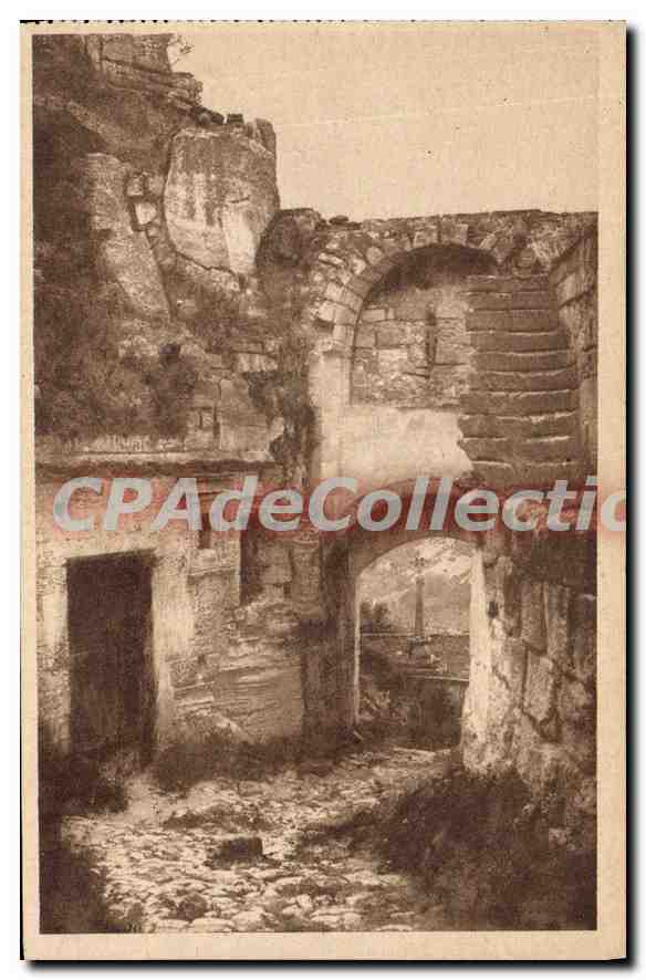 Les Baux - Chemin de ronde et porte Egguières — C.-I. Arlaud, édit. Lyon, n°67
