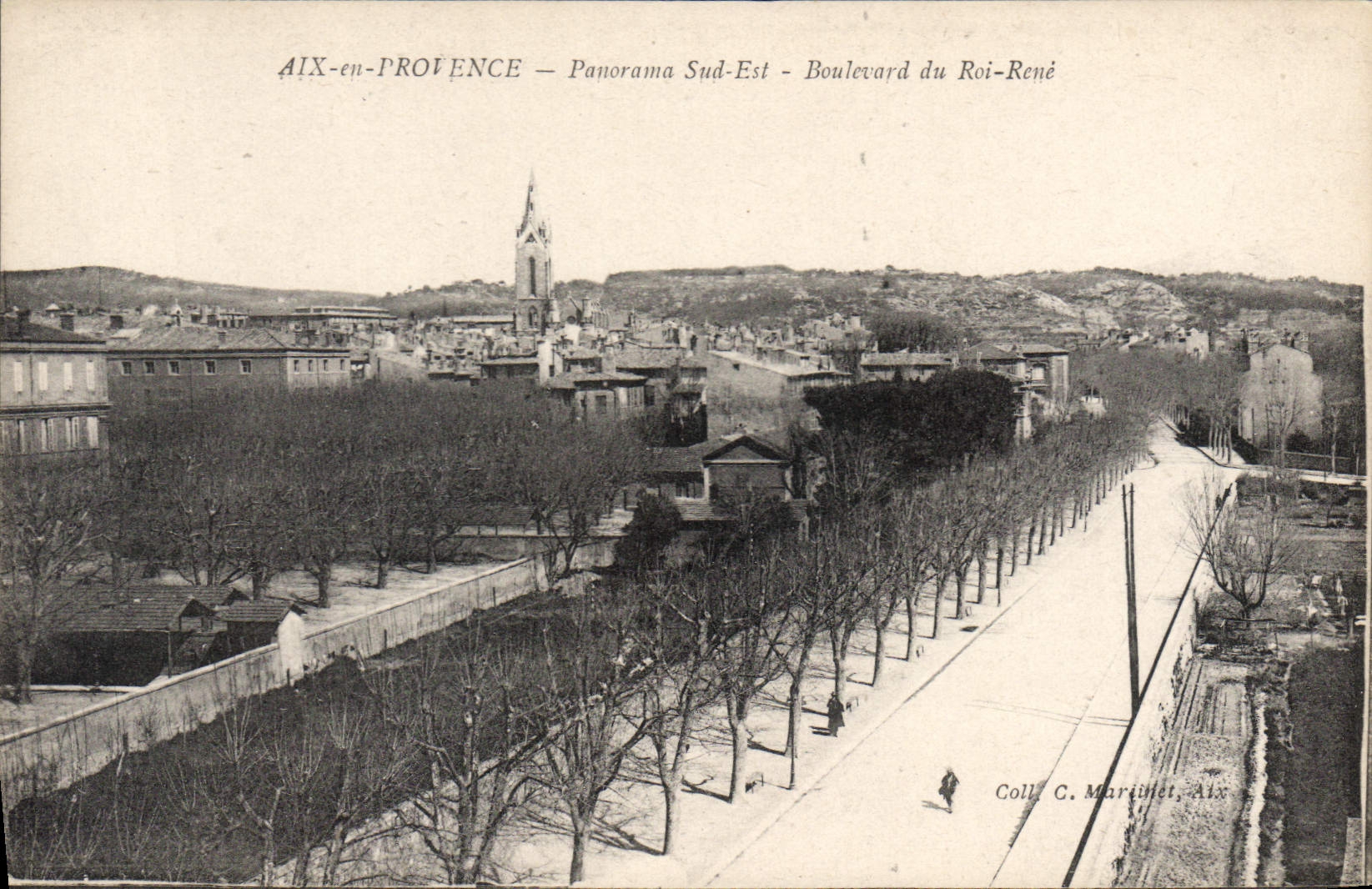 AIX-en-PROVENCE — Panorama Sud-Est — Boulevard du Roi-René — Coll. C. Marthiet, Aix