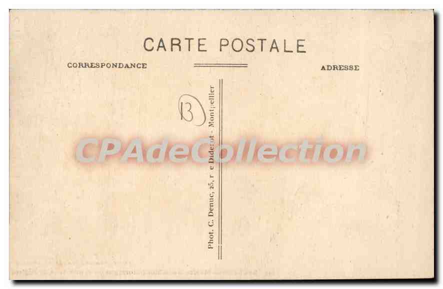 Les Saintes-Maries-de-la-Mer (Camargue) — L'Intérieur de l'Église — Edit. Armieux, Épicerie Centrale — Verso