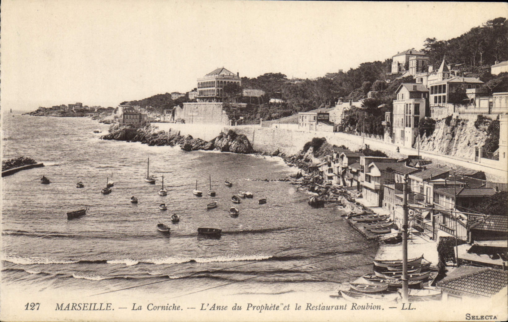 Marseille — La Corniche — L'Anse du Prophète et le Restaurant Roubion — LL. — Selecta
