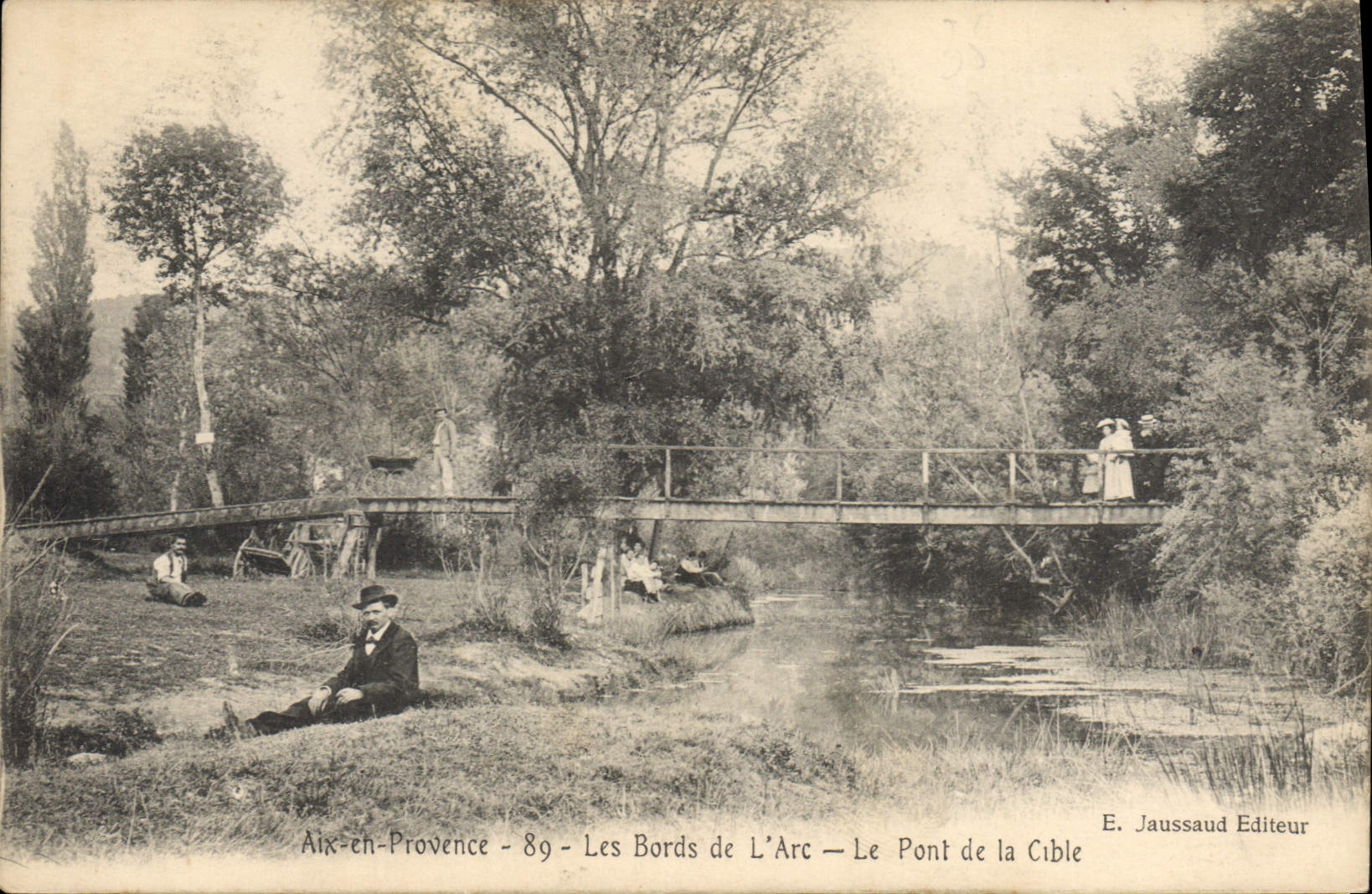 Aix-en-Provence - 89 - Les Bords de L'Arc — Le Pont de la Cible — E. Jaussaud Editeur