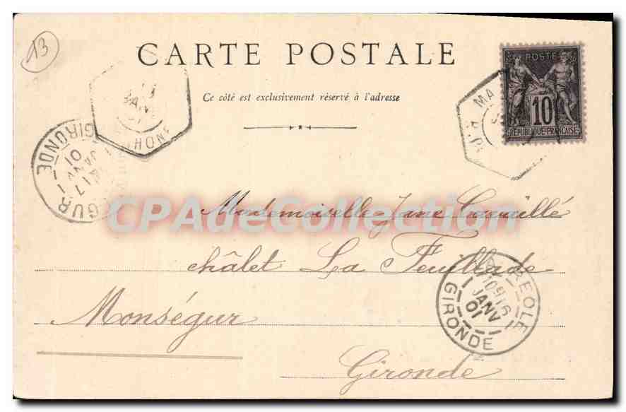 Aix-en-Provence — Iglesia de Santa Margarita y Plaza de los Predicadores — editor desconocido, n° 102 — Reverso