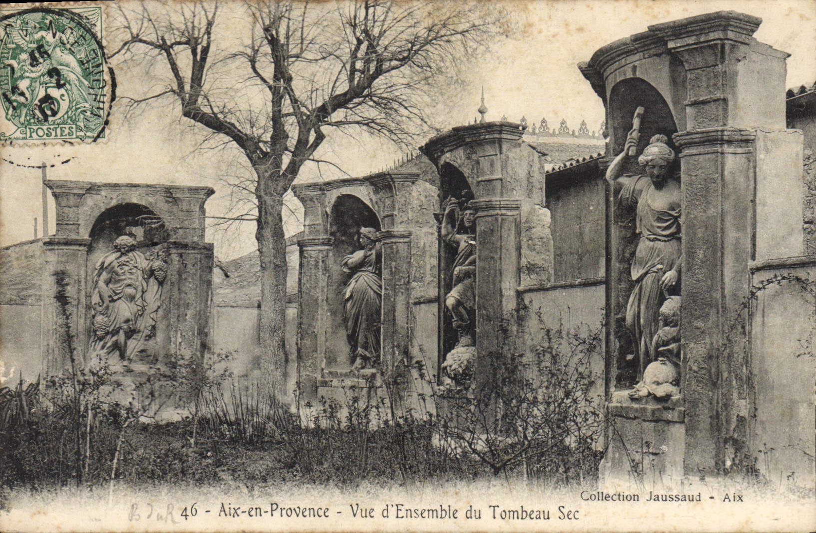 Aix-en-Provence — Vue d'Ensemble du Tombeau Sec — Collection Jaussaud