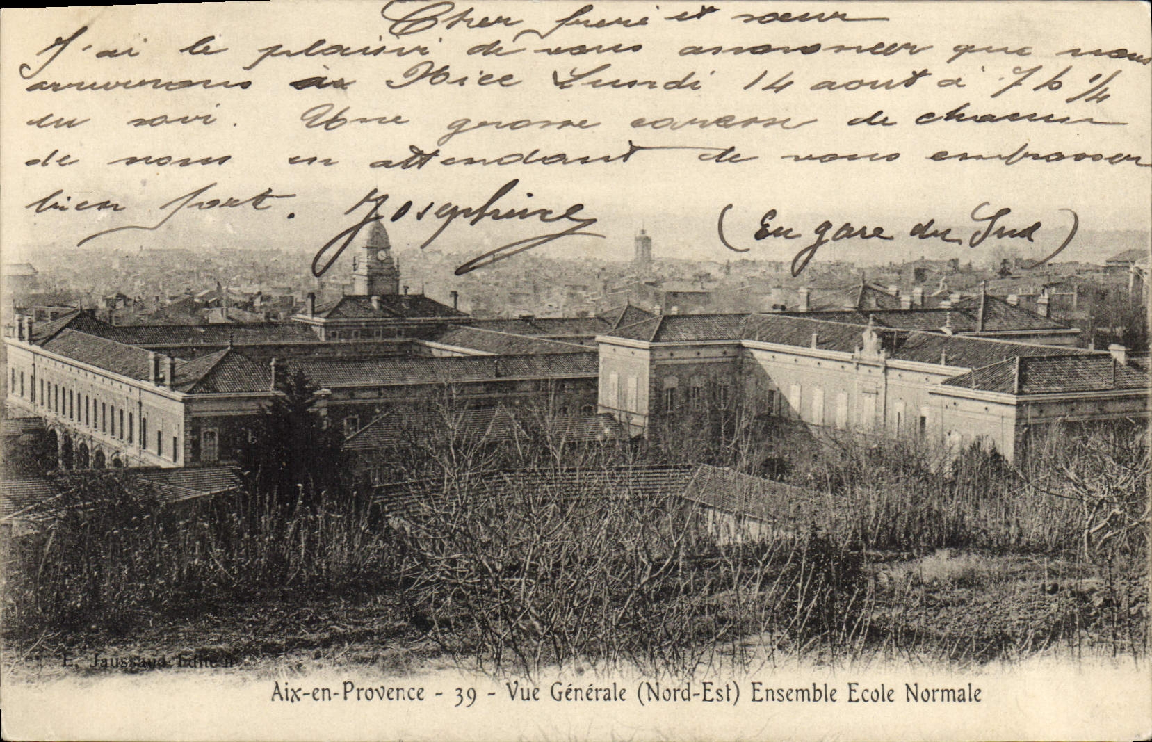 Aix-en-Provence — Vue Générale (Nord-Est) Ensemble École Normale — E. Tauschwa éditeur