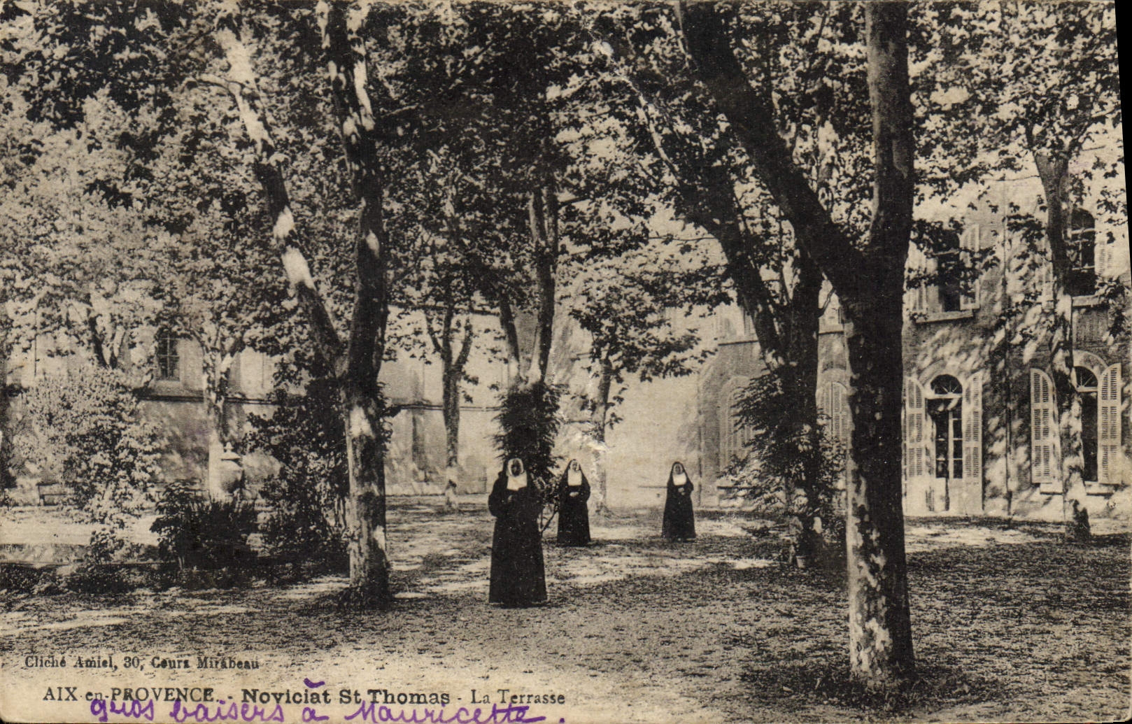 Noviciat Saint Thomas - La Terrasse à Aix-en-Provence — Cliché Amiel, 30, Coura Mirabeau