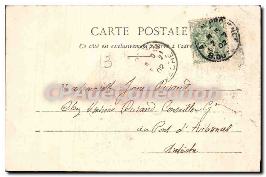 Aix-en-Provence — Ecoles Normales — Montée Saint-Eutrope — éditeur Martinet, édit. Paul Jouven — Verso