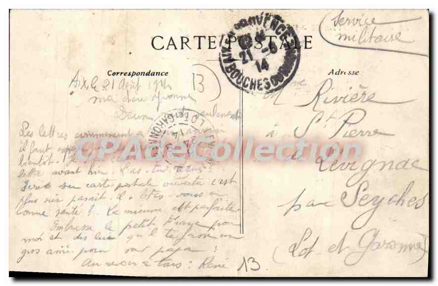 Aix-en-Provence — Vue Générale — Éditeur Général de Cartes Postales — Rückseite