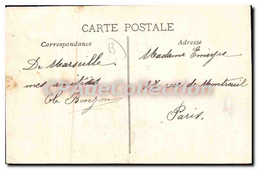MARSEILLE — Un Coin du Vieux Port — Edition des Nouvelles Galeries — Reverso