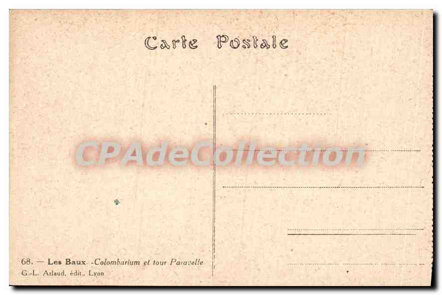 Les Baux - Colombario y torre Paraselle — G.-L. Arlaud, Lyon, n°68 — Reverso