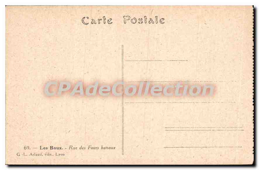 Les Baux - Rue des Fours banaux — G.-L. Arlaud, editor, Lyon — Reverso