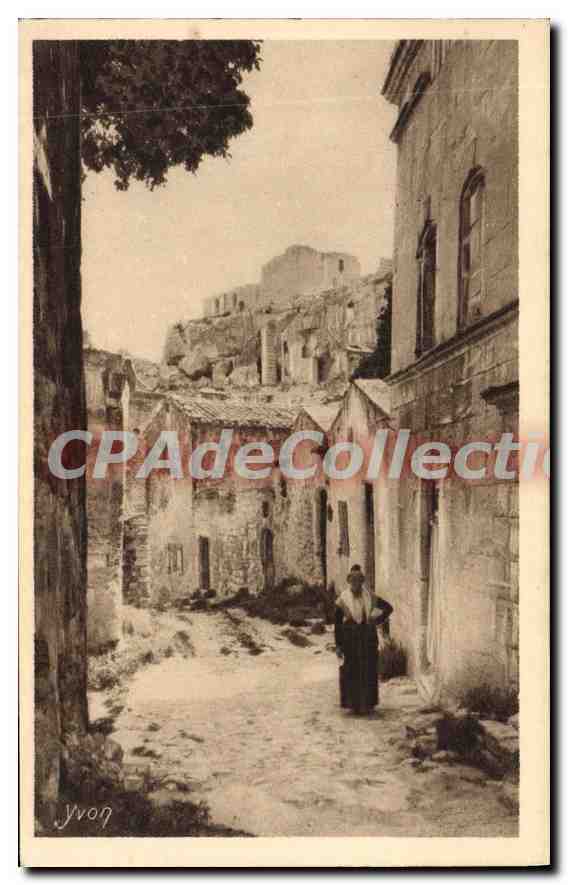 Tarjeta postal antigua Les Baux Bouches du Rhone El gran encanto de Les Baux para los artistas y los arqueólogos es de