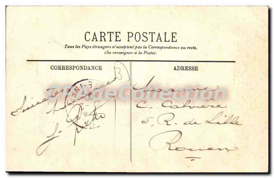 La Poissonnière — LL. — Types Marseillais — Verso