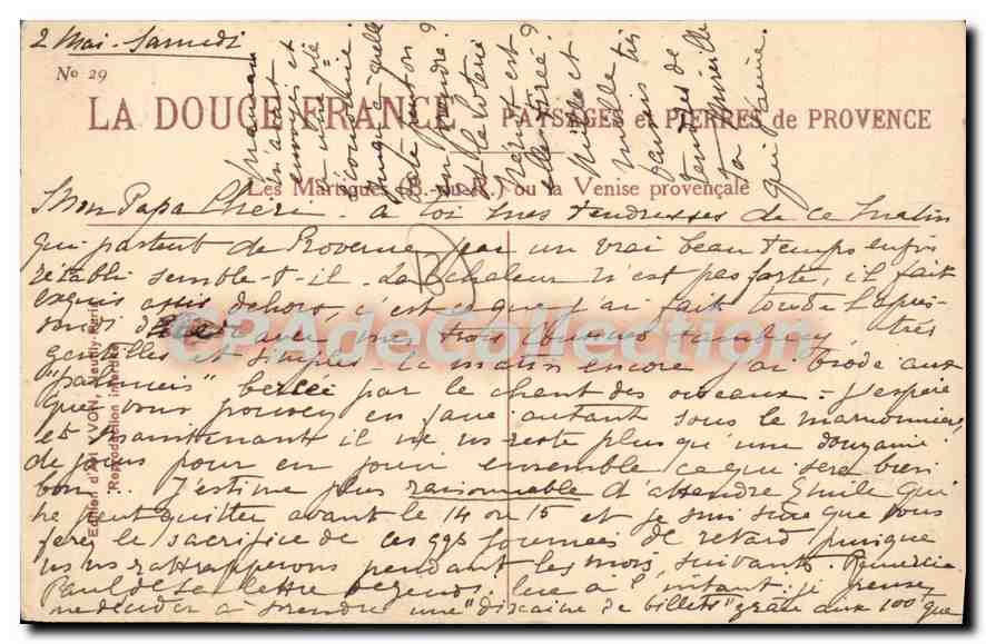 Le port de La Douce France — Paysages et Pierres de Provence — éditeur Yvon, n°29 — Reverso