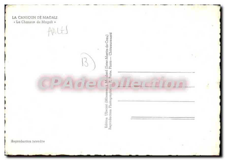 La Chanson de Magali — Édition Ulivrié à Moulard (Saint-Martin-de-Crau) — n°13 — Reverso
