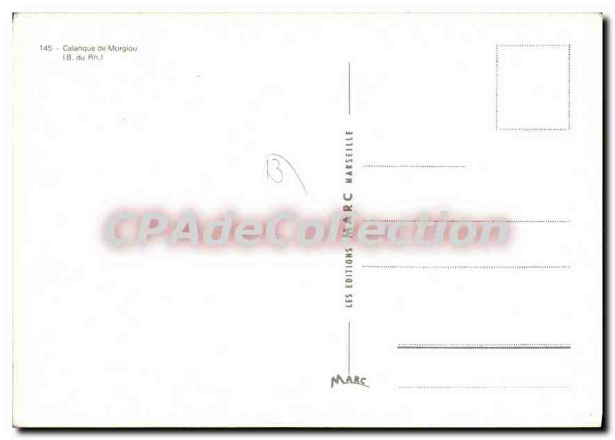 CPSM Calanque de Morgiou B du Rh  — Verso