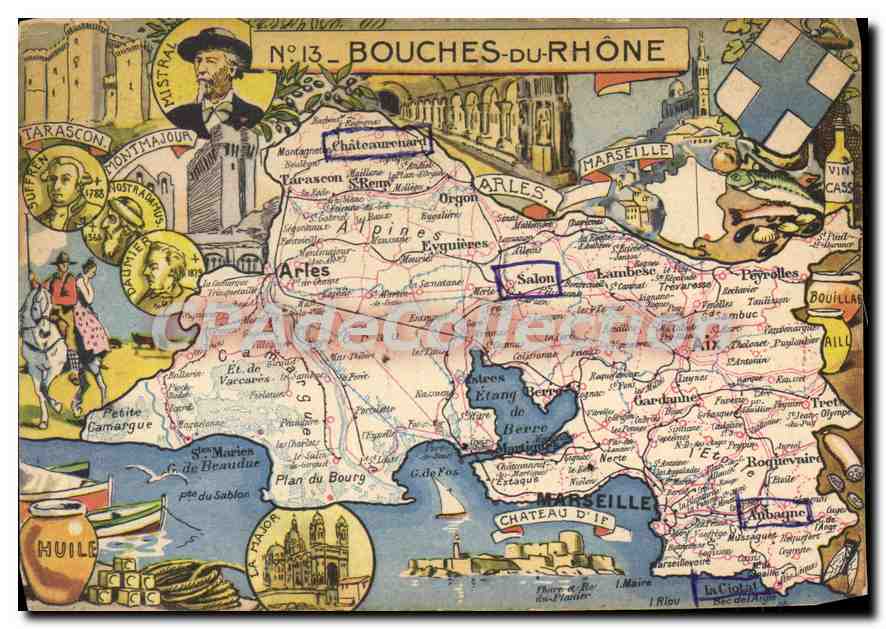 CPSM Bouches du Rhone Chateauchard Salon Aubagne La Ciotat 
