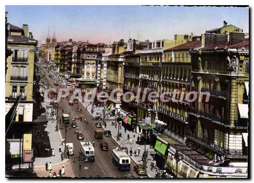 Vue de la rue de la Canebière à Marseille — A. Tardy, Photographe — 77 - Marseille - La Canebière - Recto
