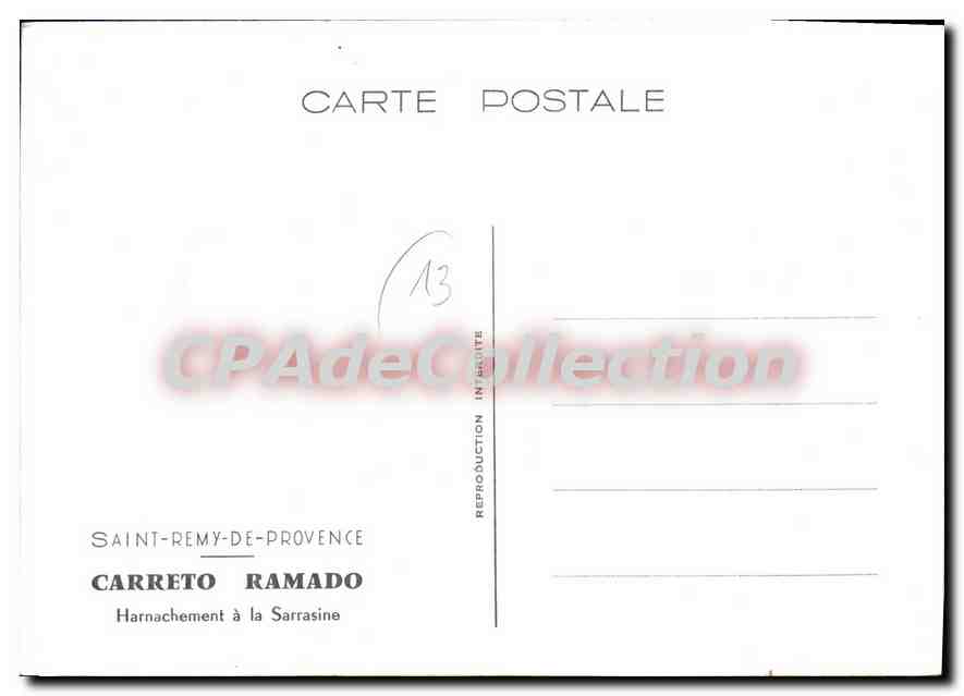 Harnachement à la Sarrasine — Carreto Ramado — Saint-Rémy-de-Provence — Reverso
