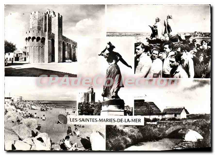 Les Saintes-Maries-de-la-Mer — collage de scènes locales — Les Éditions Modernes Rééditions Interdites - Anverso