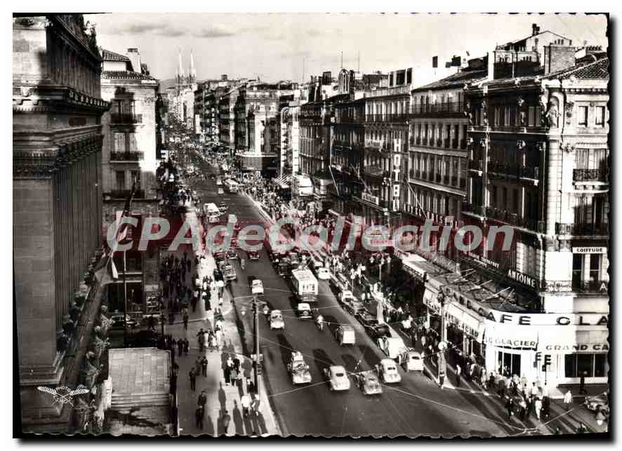 Vue aérienne de la rue de la Cannebière à Marseille — éditeur CPAdéCollection