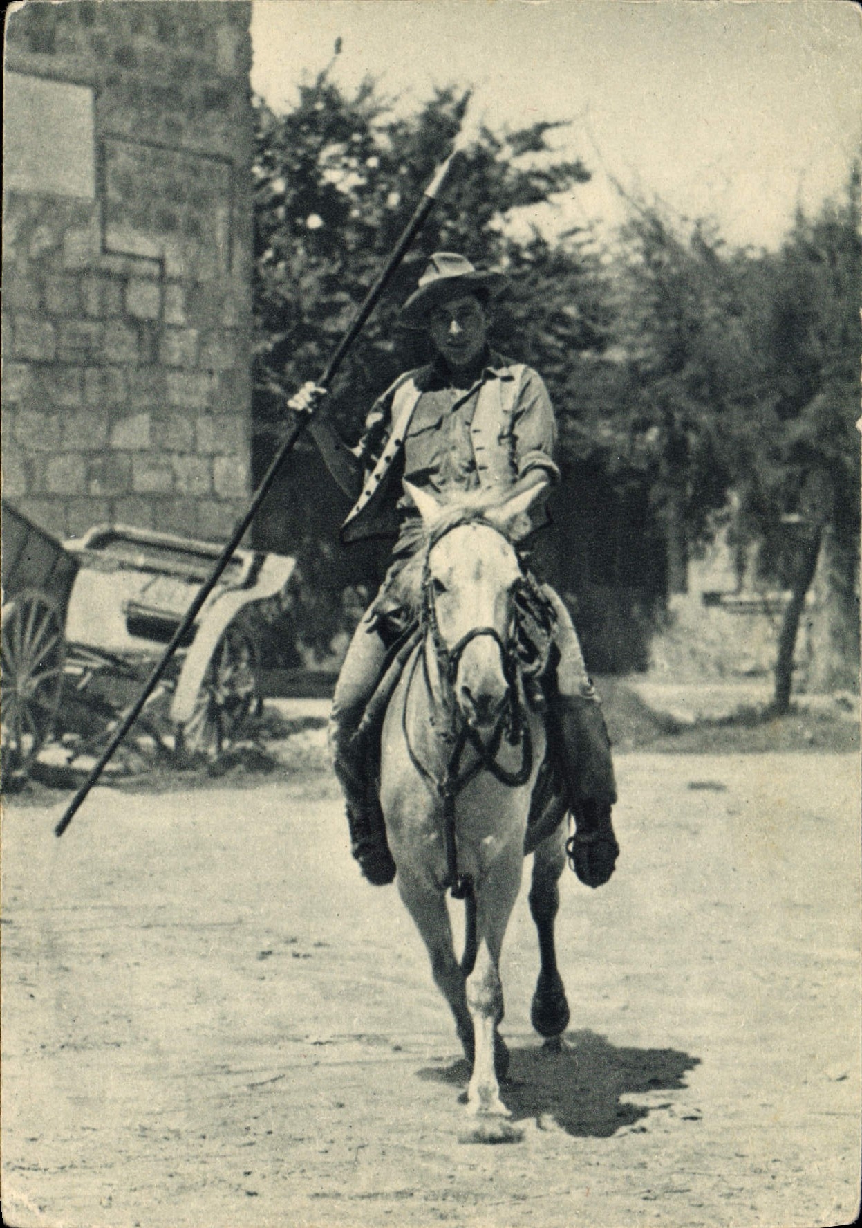 Soldat à cheval — avec pique — Provence et Camargue - Anverso