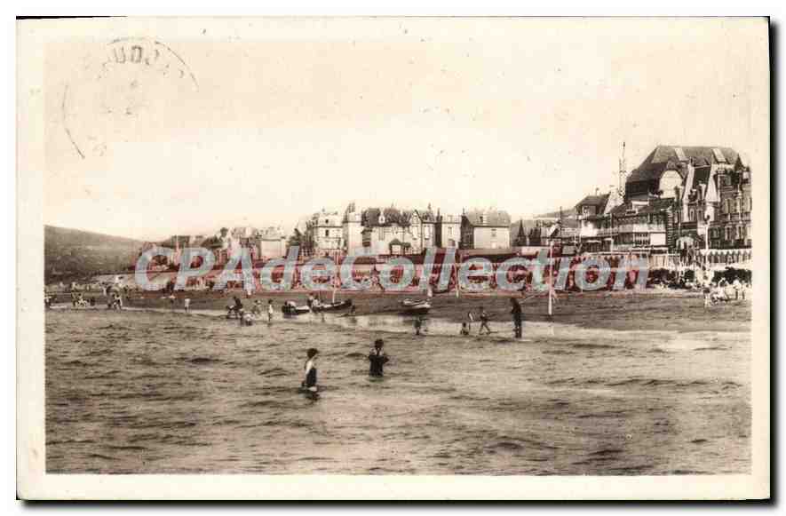 Cabourg — Blick auf den Strand in Richtung Hotel des Ducs de Normandie — Verlag: Les Arts Photographiques, n° Ab.201