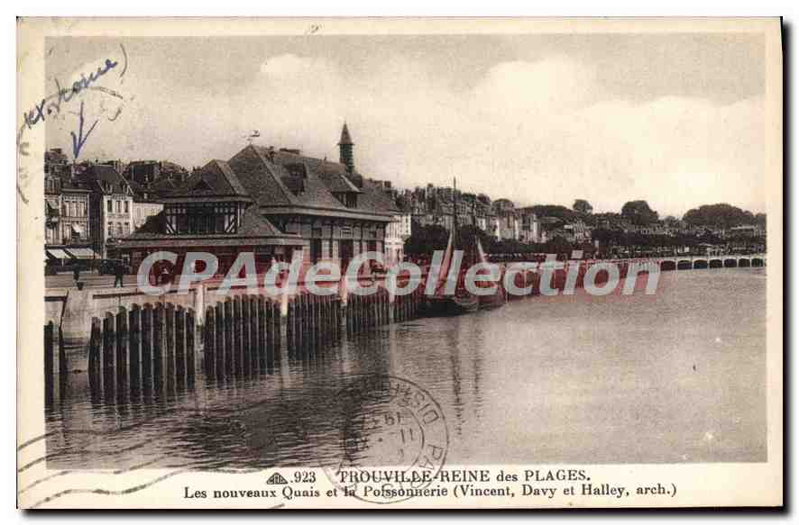 CPA Trouville Reine des Plages Les nouveaux Quais et la Poisonnerie 