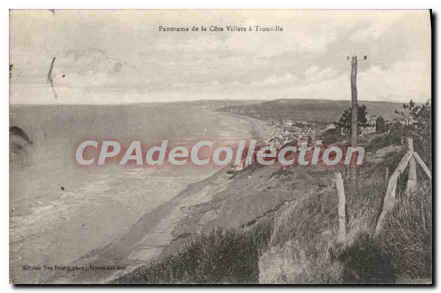 Panorama de la Côte Villers à Trouville — Édition Yves Beoury, phot. Filiers sur Mer