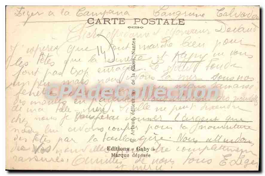 Langrune-sur-Mer (Calvados) — La Plage — Saby, n°9 — Verso