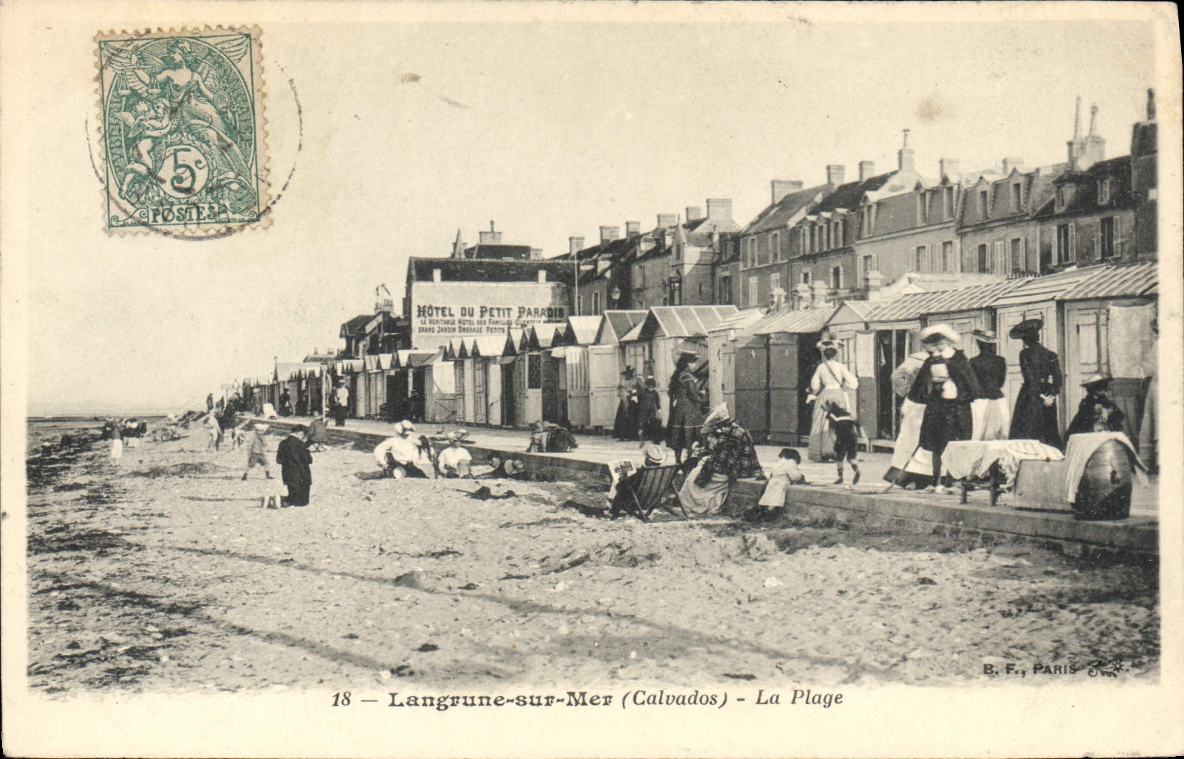 Langrune-sur-Mer (Calvados) - Die Strand — Hotel du Petit Paradis — B.F., Paris