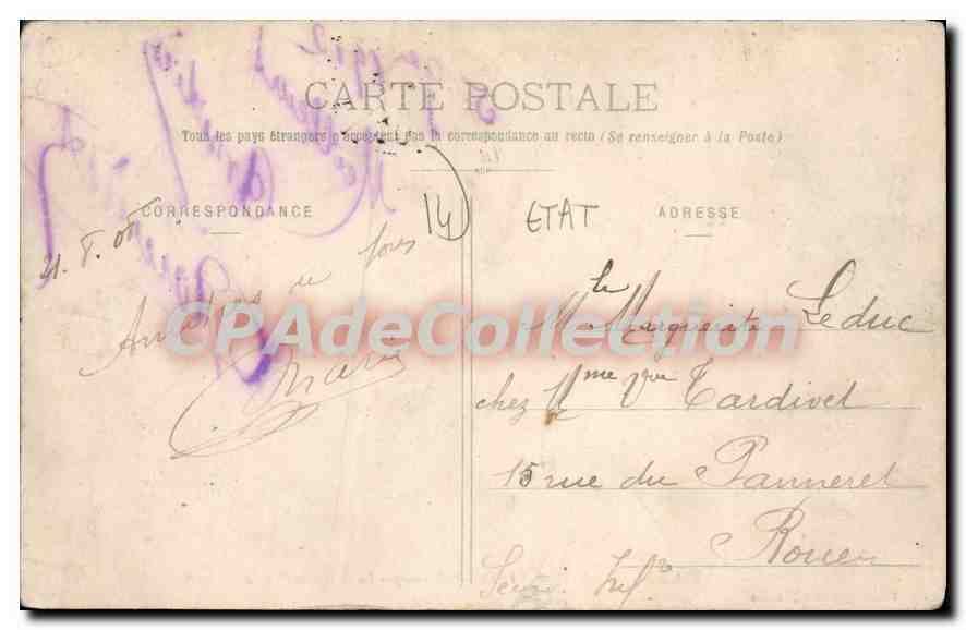 Ste-MARGUERITE-de-VIETTE (Calvados) — Rathaus und Schule — Fillian, Foto-Verlag Listeaux — Rückseite