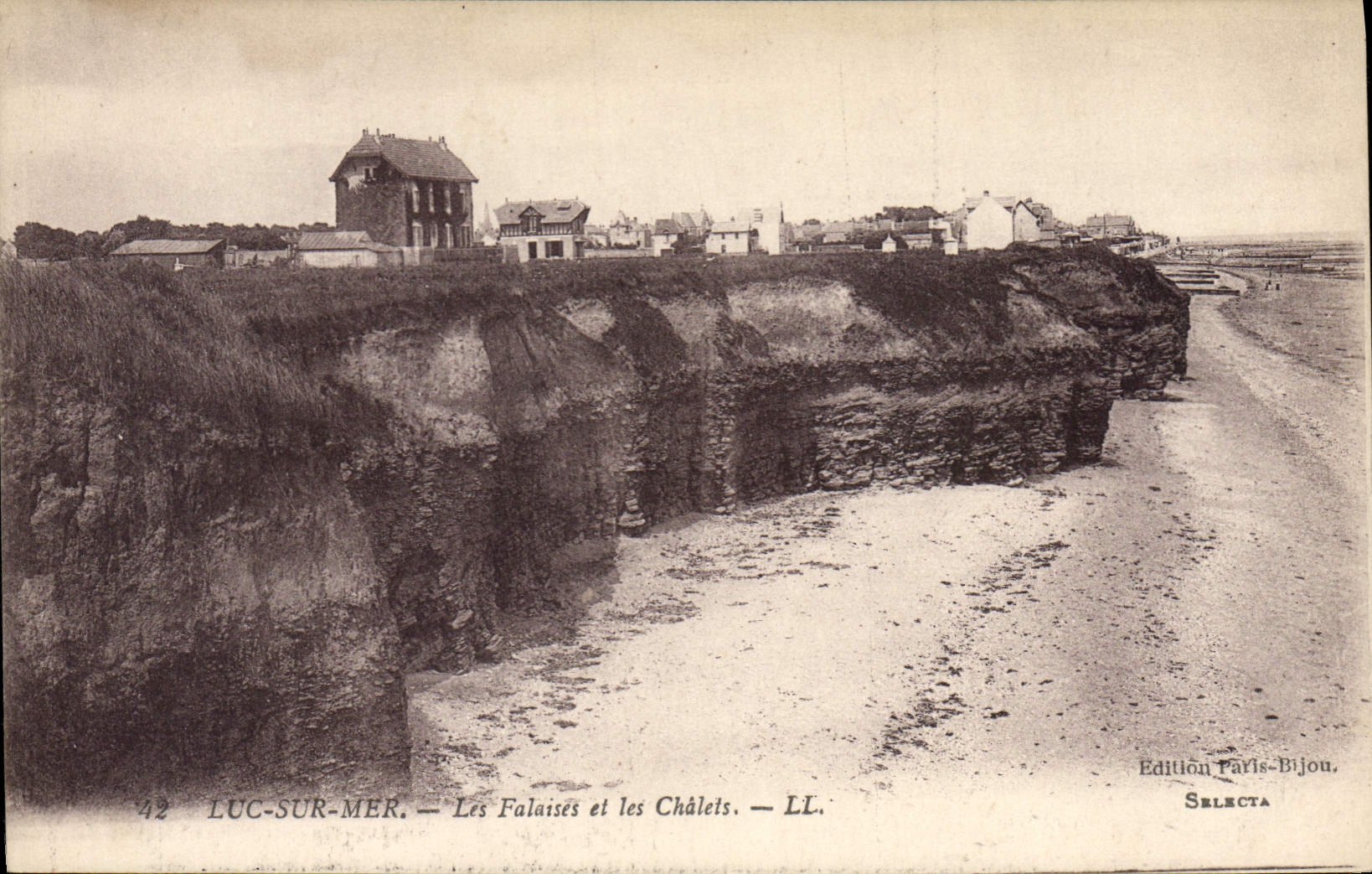 Luc-sur-Mer — Les Falaises et les Châtelets — Edition Paris-Bijou, Nr. 42