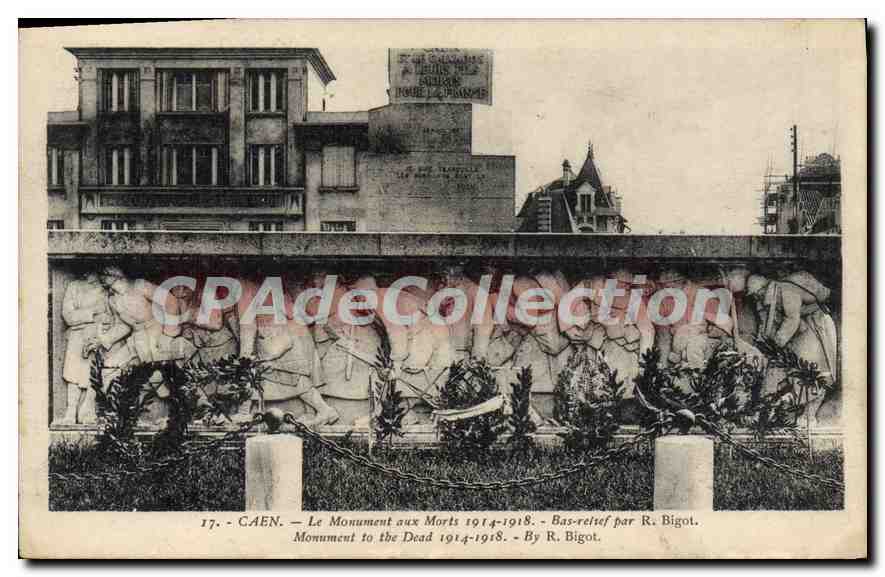 Caen — Le Monument aux Morts 1914-1918 — Bas-relief par R. Bigot