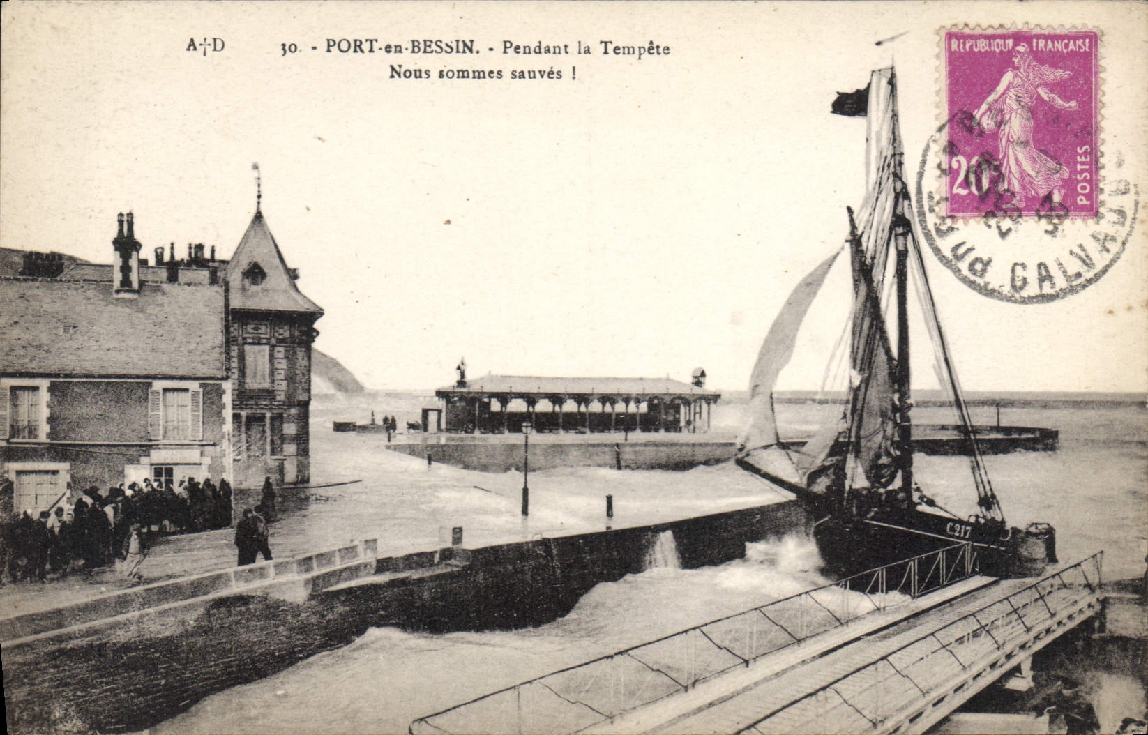 Port-en-Bessin — Während des Sturms — Wir sind gerettet! — A+D, n°30