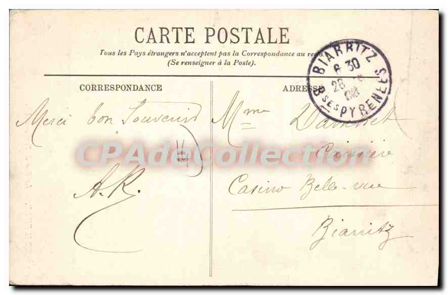 CPA Trouville La Rue de Paris  — Rückseite