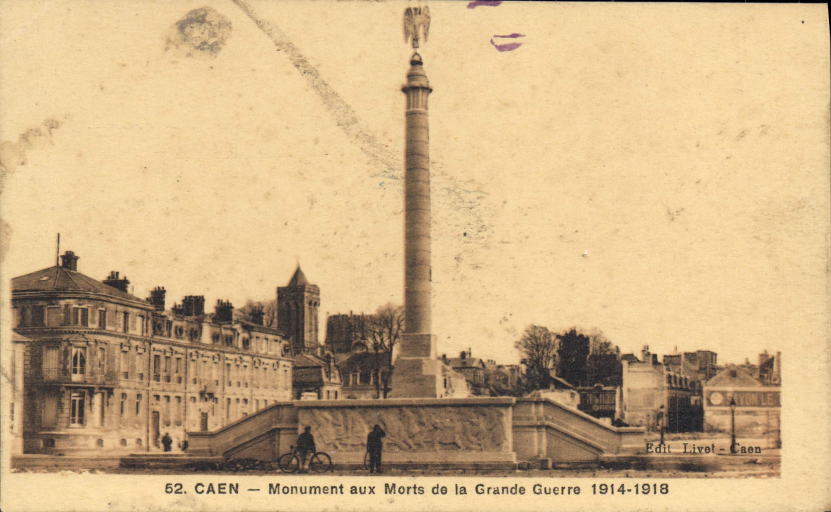 CAEN — Gedenkstein für die Toten des Ersten Weltkriegs 1914-1918 — Edit Livot - Caen