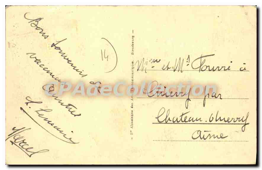 Saint-Aubin - La Digue et la Plage — CPA n°49, éditeur A.P.A. — Verso