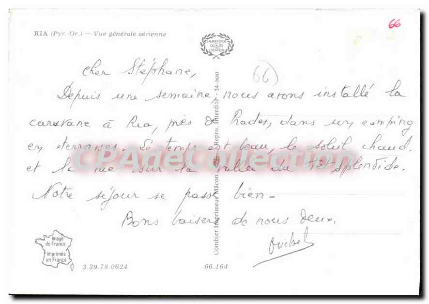 CPSM Ria Pyr Or Vue generale aerienne  — Verso