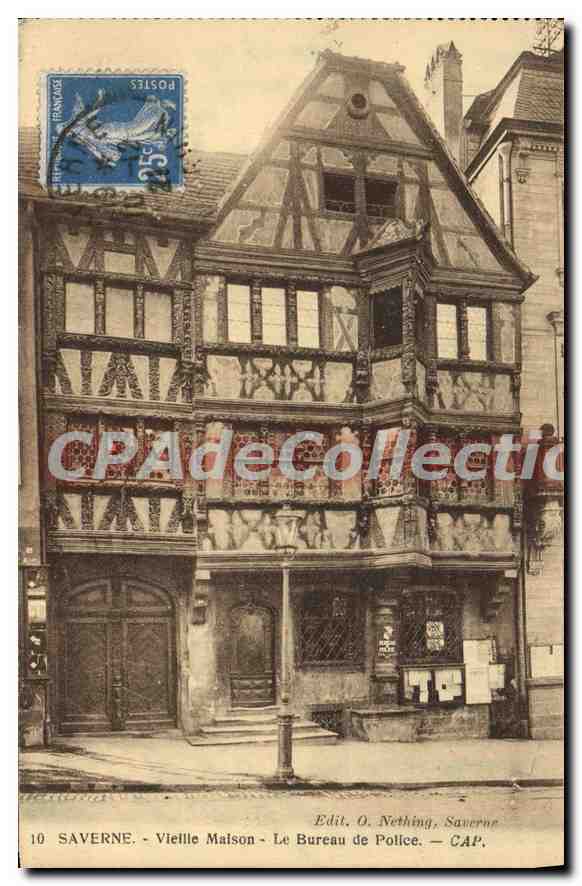 CPA Saverne Vieille Maison Le Bureau de Police 
