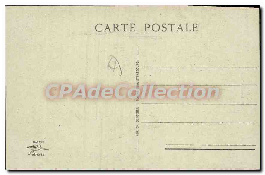 CPA Strasbourg Rue Merciere  — Rückseite
