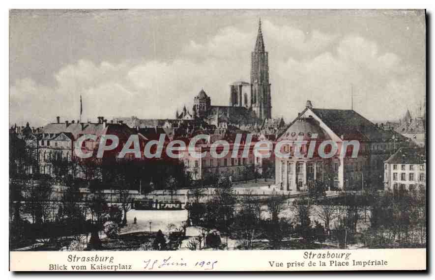 CPA Strasbourg Vue prise de la Place Imperiale 