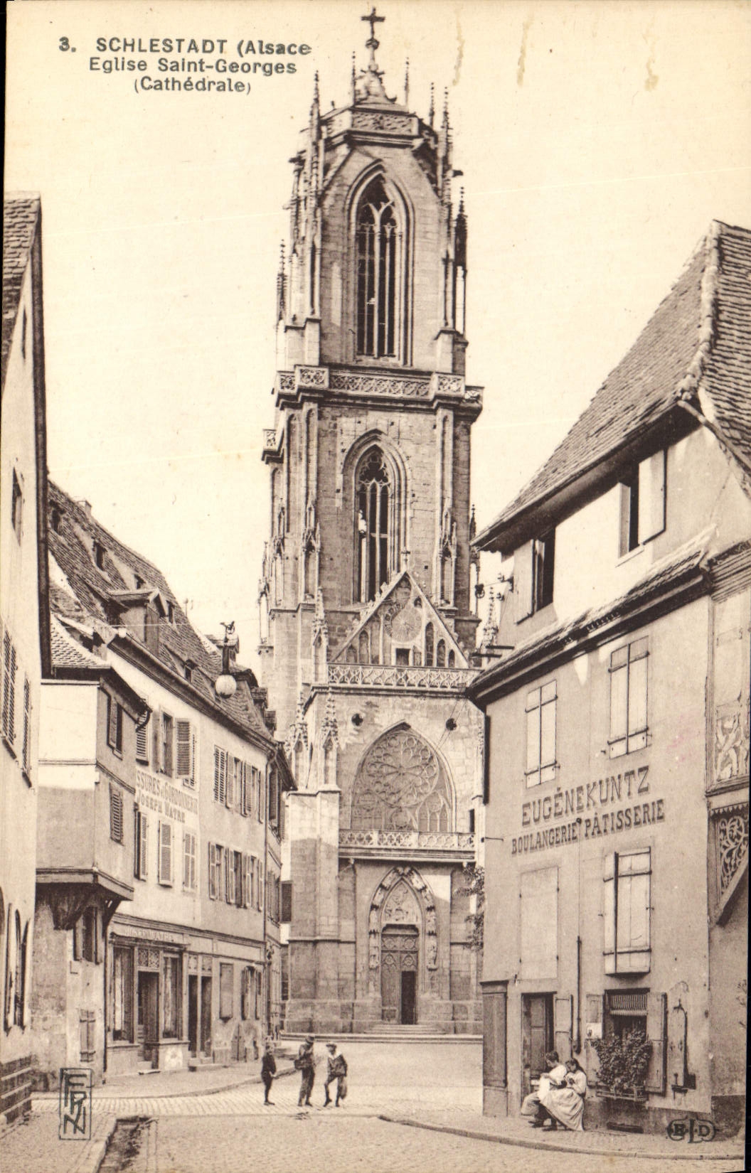 CPA Schlestadt Alsace Eglise Saint Georges Cathedrale 