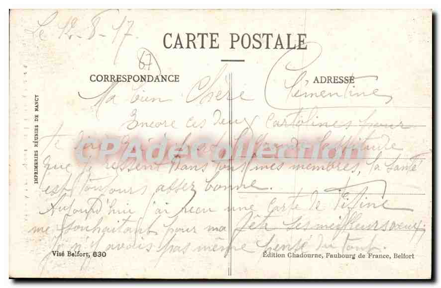 CPA Aurore d'espoir C'est la France qui revient — Rückseite
