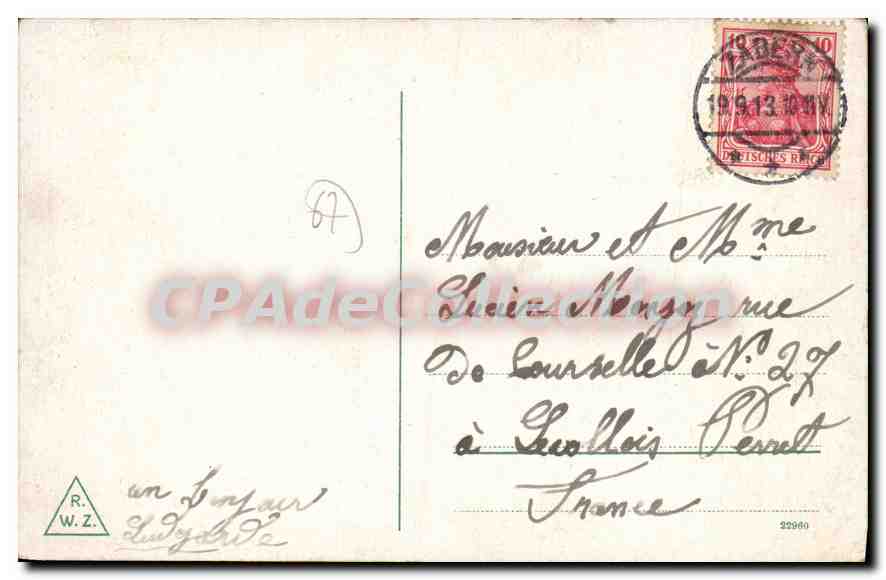CPA Saverne Hohbarr  — Rückseite