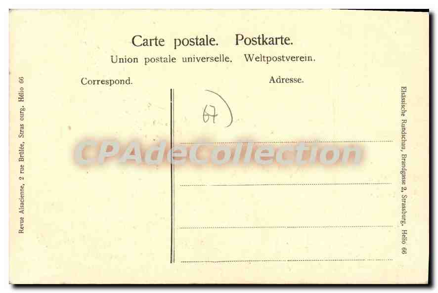CPA Alsace Berstett Elsass Poele à bois — Rückseite