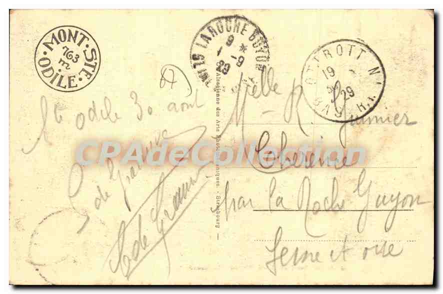 CPA Mont St Odile La Grande Cour  — Verso