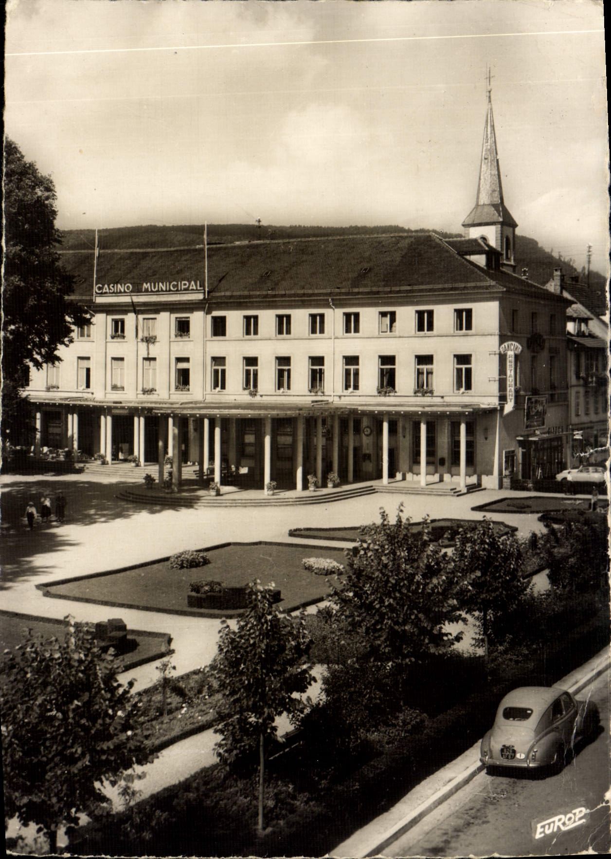 CPSM Niederbronn les Bains Casino et vue sur le parc 