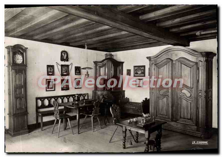 CPSM L'Asace Pittoresque Chambre paysanne 
