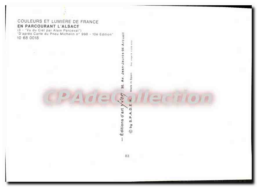 CPSM En Parcourant L'Alsace vue du ciel par Alain Perceval — Rückseite
